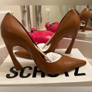SCHUTZ  NEW Lexi High Sculptural High Heels - Brown | Size 8